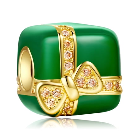 925 Sterling Silver Charm Bracelets Christmas Gift Green Boxs Charm Women Bracelet Charm