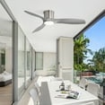thumbnail image 4 of Sofucor 52 Inch Low Profile Ceiling Fans with Lights, Modern Flush Mount Ceiling Fan with 3 ABS Blades, 6500CFM, Dimmable 6-Speed 3-Timer Reversible DC Motor, ABS Gray, 4 of 10