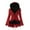 Red, variant on Ecqkame Women's Heavenly Mid Long Hooded Jacket Winter Coats Ladies Sherpa Lined Coat Winter Warm Thick Safari Parka Coat Hot M