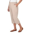 thumbnail image 3 of Women's Alfred Dunner Button Hem Denim Capri Pant Color: Navy Size: 12, 3 of 4