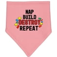 thumbnail image 2 of Inktastic Nap Build Destroy Repeat with Colorful Building Blocks Baby Bandana Bib, 2 of 4