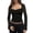 0702LiBlack, variant on Women Long Sleeve Cropped T Shirts Trendy Fall Square Neck Slim Fit Lace Tops Causal Solid Going out Tees Base Layer 0702LiRed S