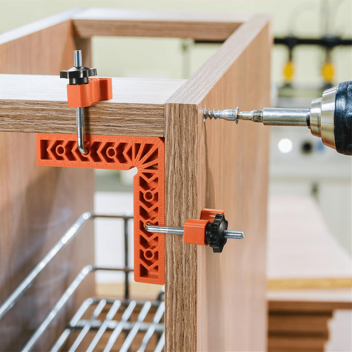 90 Degree Clamp,Positioning Squares,3 Inch 4 Inch 6 Inch Right Angle Clamp with Clamping Squares,Corner Clamps,1 x 90 Degree Corner Clamp Clamping Square Set