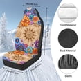 thumbnail image 7 of Uorisanigo Universal Car Front Seat Covers Ethnic Floral High Back Bucket Seat Cover, Blanket Cloth Car Seats Cover, 2-Pack Auto Seats Cushion Fit for Most Cars SUV, 7 of 7