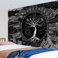 thumbnail image 3 of Tapiz de pared blanco y negro El árbol de la vida 150x130 cm, 3 of 3