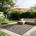 thumbnail image 2 of Outdoor Rug for Patio,Waterproof Reversible,Non-Slip Large Area Rug for Camping, RV, Deck, Balcony, Backyard, Multiple Sizes & Patterns, 2 of 5