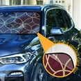 thumbnail image 3 of Yayeee Car Windshield Sun Shade Universal Fit Front Visor Protector, Red Circles, 3 of 8