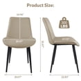 thumbnail image 4 of Aukfa Dining Chairs Set of 4, Upholstered Faux Leather Side Chairs with Metal Legs for Kitchen, Restaurant, Living, Tan, 4 of 8