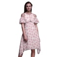 thumbnail image 1 of Bimba Robe Midi à Manches Flottantes Imprimé Floral Rose Épaules Dénudées Femme - TTTG, 1 of 6