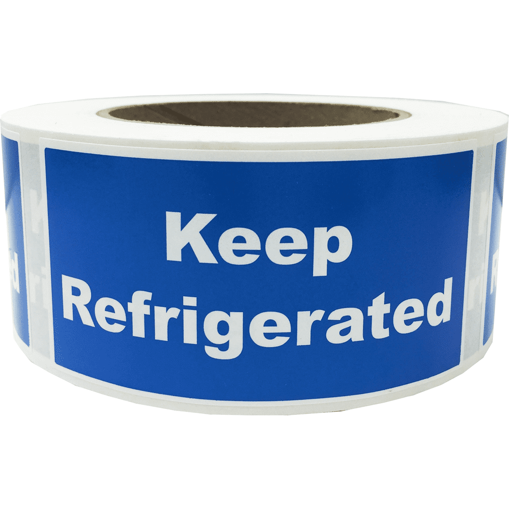 KEEP REFRIGERATED Labels 2 x 4" Inches 500 Pack