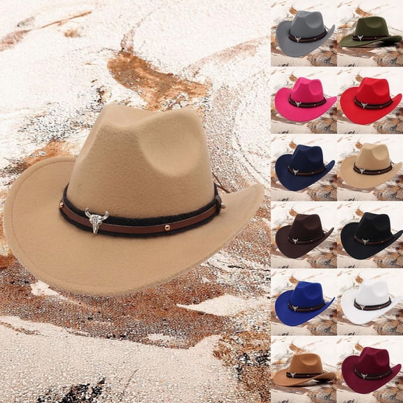 LILIYA Straw Cowboy Hats for Women Men, Summer Wide Brim Western Cowgirl Headwear, Breathable Lightweight UV Protection Casual Daily Straw Headwear