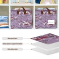 thumbnail image 6 of Foldable Storage Basket Waterproof Fabric Features Metal Frame + Hollow Board Support For Clothing and Toy Storage Mediumx1 Jasmine Flower on Purple Background, 6 of 8