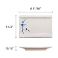 thumbnail image 2 of Excellante Blue Bamboo Melamine Dinnerware Collection 6 3/4" X 4 1/2" Bamboo Plate, Comes in Dozen, 2 of 2