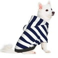 thumbnail image 2 of Haiem Navy Blue And White Stripes for Winter Dog Hoodie Sweatshirts with Pockets Warm Dog Clothes for Small Dogs Chihuahua-XX-Large, 2 of 7