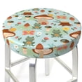 thumbnail image 6 of Cauagu Mushroom House Insect Frog Print Round Stool Covers,Seat Cushion for Round Bar Stool Chair Seat Cover for Bar Round Chair Fits for 12/13/14in Bar Stool Cushion, 6 of 7