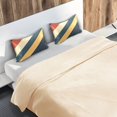thumbnail image 5 of Yayeee Pillowcase Standard Size Set of 2 Satin Wrinkle Resistant Pillow Case, Beige Stripes, 5 of 7