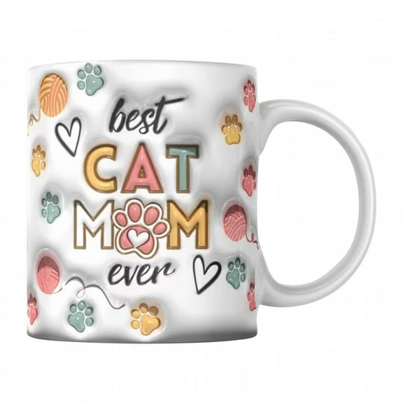 Gnmfd Dog Mom Inflated Personalized Ceramic Mug Large Coffee Cup for Pet Lovers Birthday Christmas Easter Gift Party Decor for Friends Loved Ones