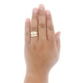 thumbnail image 4 of Diamond Trio Set 10K Yellow Gold Ladies Engagement Ring Mens Wedding Band .25 Ct, 4 of 7