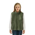 thumbnail image 3 of ANINEO Kids Girls Boys Winter Sleeveless Solid Color Zipper Warm Coat Jacket Warm Clothes, 3 of 5