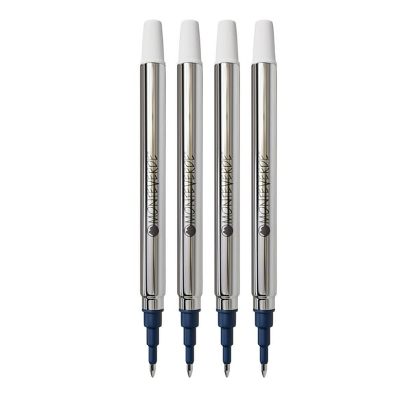 Monteverde Roller Ball Recambio Para Bolígrafos Sheaffer - Color Azul Fino/Negro, Paquete De 4 (S223Bb)