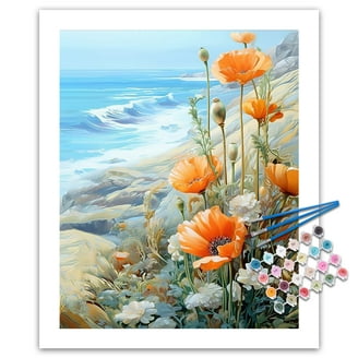 Wild Flowers Paint by Numbers Kit for Adults – 16×20 Inch Canvas Painting Set for Home Wall Décor, Beginner-Friendly