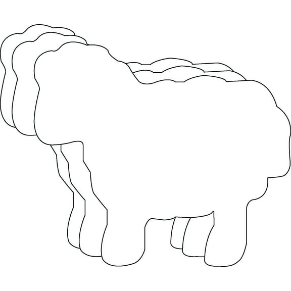 Sheep Single Color Creative Cut-Outs, 5.5in, 31 pcs
