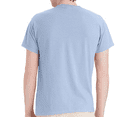 thumbnail image 3 of Hanes Beefy-T Short Sleeve T-Shirt for Men’s, Crewneck Casual Blank Shirt Light Blue Tee, 3XL, 3 of 5