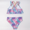 thumbnail image 2 of Godderr Toddler Girls 2 Piece Swimsuit Sport Solid High Waist Bikini Set Bathing Suit 3-8Y, 2 of 7