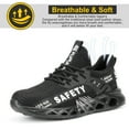 thumbnail image 4 of Furuian Slip-Resistant Steel Toe Work Shoes, Lightweight Safety Sneakers for Men and Women, 4 of 6