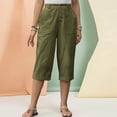 thumbnail image 4 of Luvrsol Capris for Women with Pockets Wide Leg Soft Breathable Casual Daily Cropped Trousers S-3XL, 4 of 9