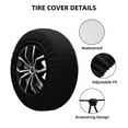 thumbnail image 4 of Balery Steel Skulltire Cover Waterproof Dust-Proof, Universal Spare Wheel Tire Cover For Trailer, Rv, Suv Truck And Vehicle Camper Accessories-14 Inch, 4 of 9