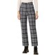 thumbnail image 1 of INSPIRE CHIC Pantalones De Tobillo A Cuadros Para Mujer Pantalones De Trabajo A Cuadros De Tartán Casual Con Botones Negro M, 1 of 6