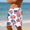 thumbnail image 4 of Zynoxe Mens Shorts with Pockets Adjustable Drawstring Waist Shorts for Men Trendy Hawaii Printed Mid-Thigh Length Shorts Summer Breathable Quick-Dry Beach Swim Trunks S, 4 of 6