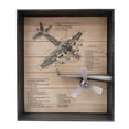 thumbnail image 4 of Metallic Vintage Airplane Wall Art with Clock, Set of 3, 4 of 9