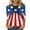 Multicolor, variant on Shirts for Women Plus Size 3/4 Sleeve Crewneck Independence Day Tees Casual Loose T Shirt Multicolor XXXXL