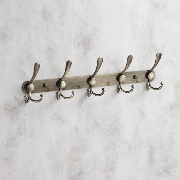 Gancho grande de acero inoxidable de tres ganchos para el hogar, cocina, sala de estar, dormitorio, puerta de la fila trasera, gancho para abrigos de baño