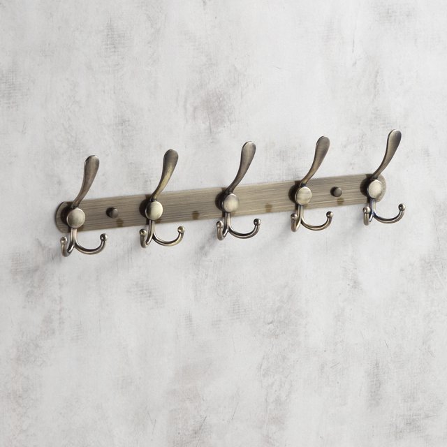 Gancho grande de acero inoxidable de tres ganchos para el hogar, cocina, sala de estar, dormitorio, puerta de la fila trasera, gancho para abrigos de baño