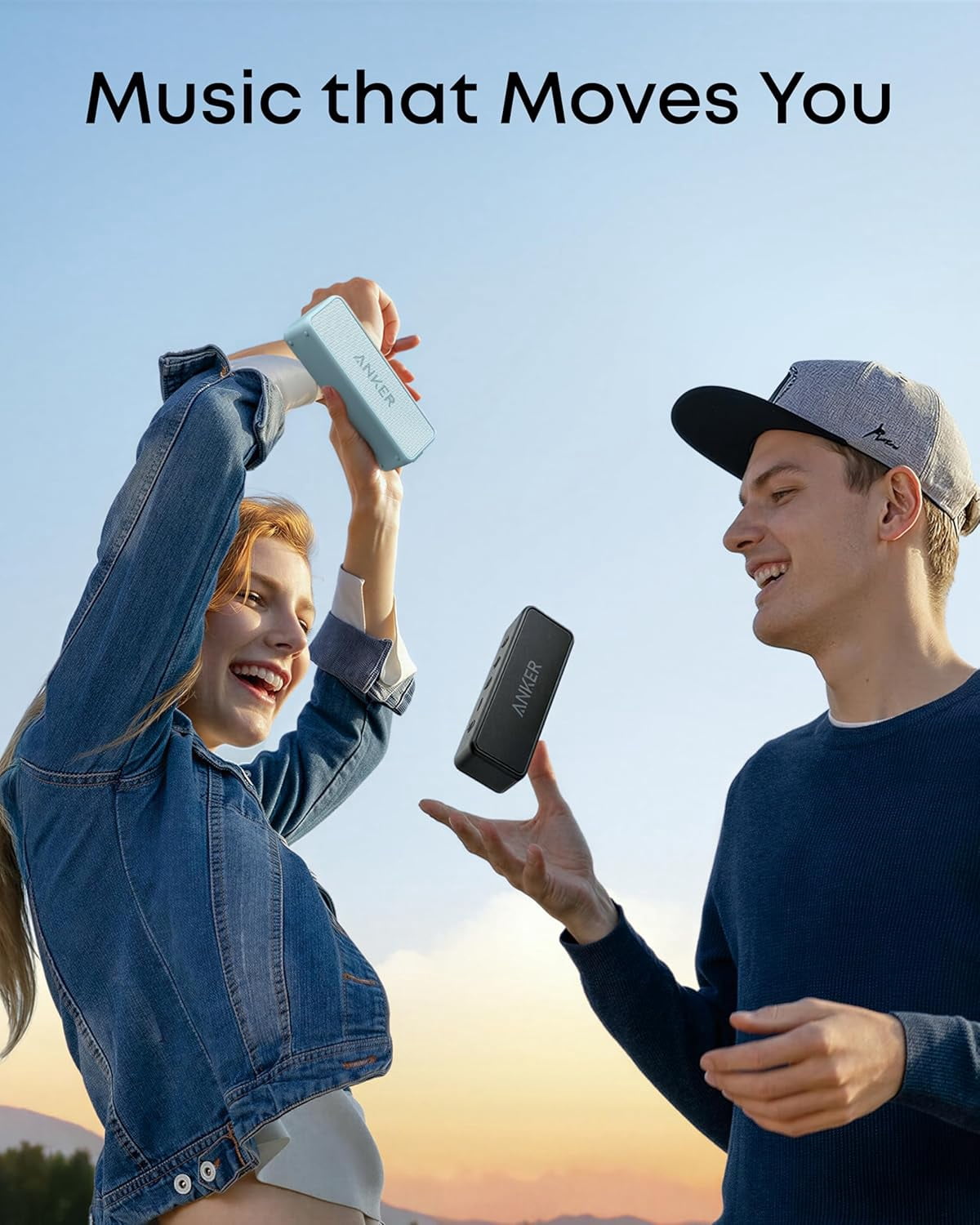 Anker Soundcore 2 Portable Bluetooth Speaker with Stereo Sound, Bluetooth 5, Bassup, IPX7 Waterproof, 24-Hour Playtime, Wireless, Speaker for Home, Outdoors, Travel