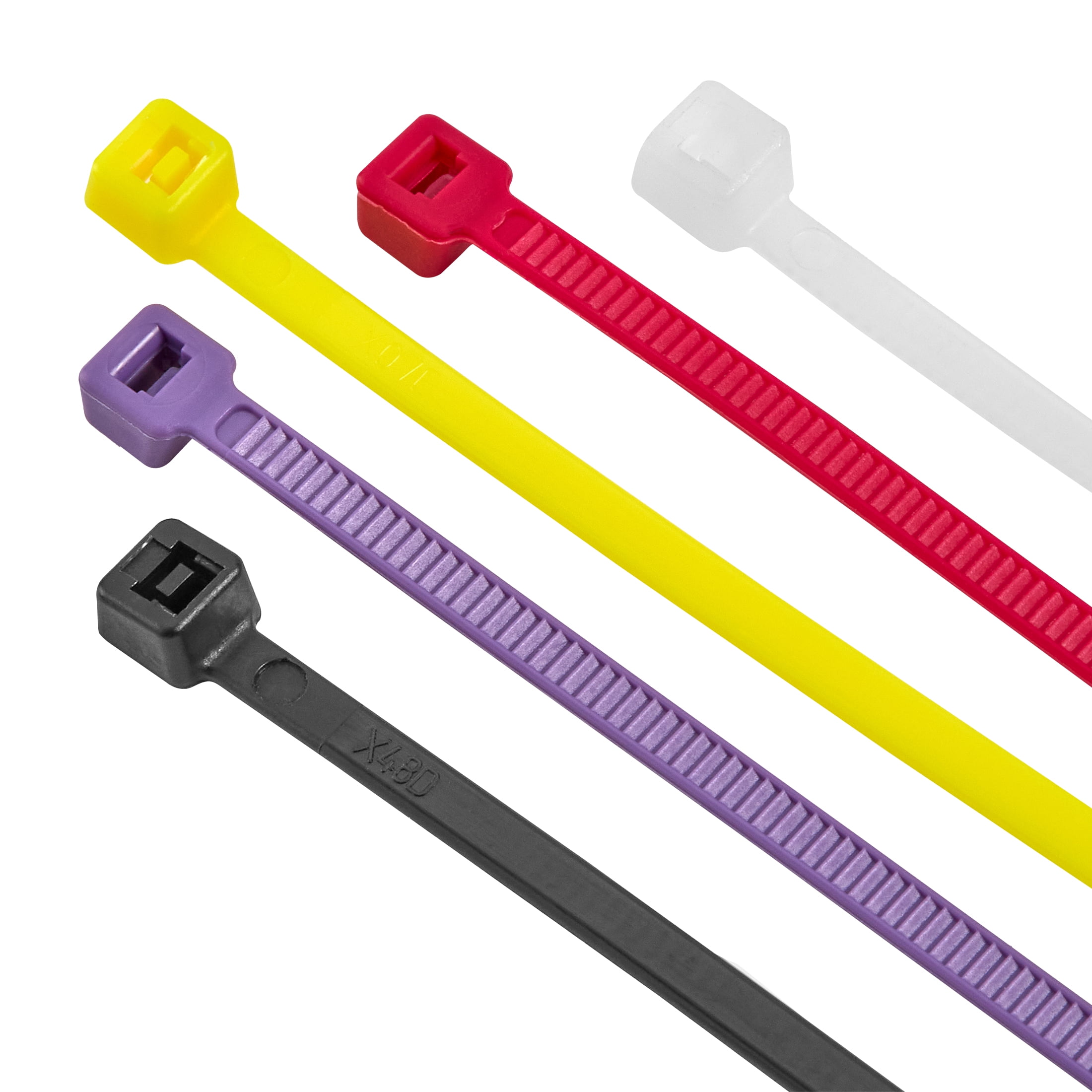 Maxxima Nylon Cable Ties Assortment Pack, Heavy Duty Multipurpose Self-Locking Cable Zip Ties in Bulk, 350 Units