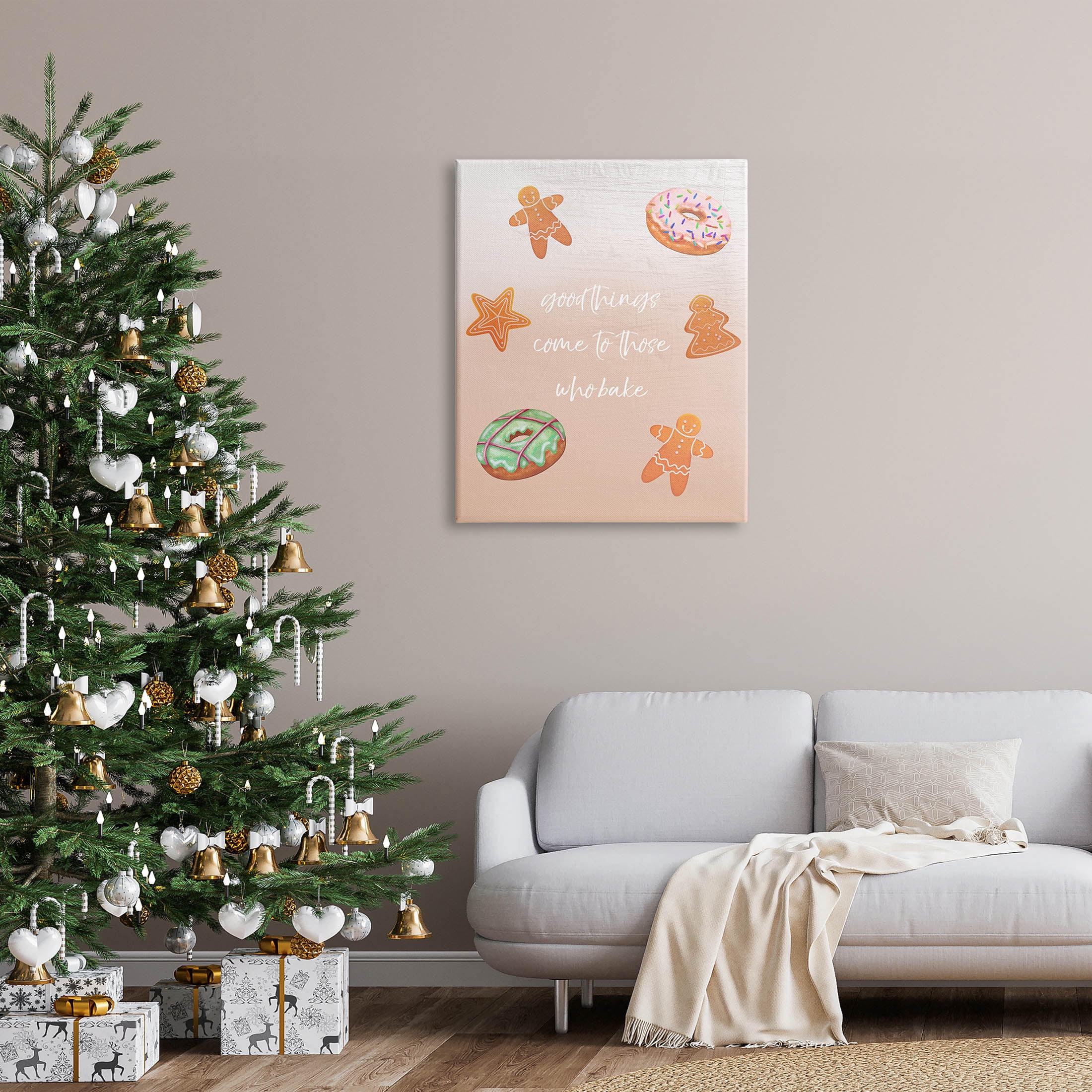 Those Who Bake Holiday Cookies Holiday Graphic Art Gallery Wrapped Canvas Print Wall Art