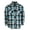 #1073 - Turquoise / Black, variant on Gioberti Men's Western Brushed Flannel Plaid Checkered Shirt w/ Snap-on Button