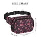 thumbnail image 4 of Fotbe Rose Mix Leopard 2 Cangurera Cuadrada con Estampado de Doble Capa, Bolsa de Cintura Ajustable Mini para Hombres y Mujeres, 4 of 9