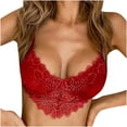 thumbnail image 2 of Lilgiuy Women Lace Bra Beauty Back Wrap Hollow Out Bra Underwear Fall Dresses for 2022 Spring Winter, 2 of 5
