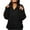 Black, variant on Women's Oversized Puffer Jacket- Winter Warm Pullover Dolman Quilted Lightweight Warm Tops Coat Black Size L