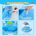 thumbnail image 5 of CQHVKQ 34" Inflatable Baby Pool Float with Canopy, Baby Swimming Ring with Interactive Toy Play Console & Adjustable Safety Seat, Toddler Inflatable Swimming Float for 0-3 Years, Blue, 5 of 9