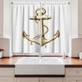 thumbnail image 2 of Ambesonne Anchor Kitchen Curtains, Nautical Voyage, 55"x45", Yellow and Black, 2 of 3