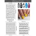 thumbnail image 2 of 16 Sheets Black White Nail Art Sticker, 3D Self-Adhesive Nail Decals, Retro Leaves Flowers Nail Design for Acrylic Nail DIY Decoration for Women Girls, 2 of 4