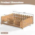 thumbnail image 6 of Bellemave Full Size Floor Bed with Bookshelf and LED Lights, Wood Montessori Bed Frame with Cute Safety Guardrails & Wood Slats Support for Kids Boys Girls, No Box Spring Needed, Natural, 6 of 9