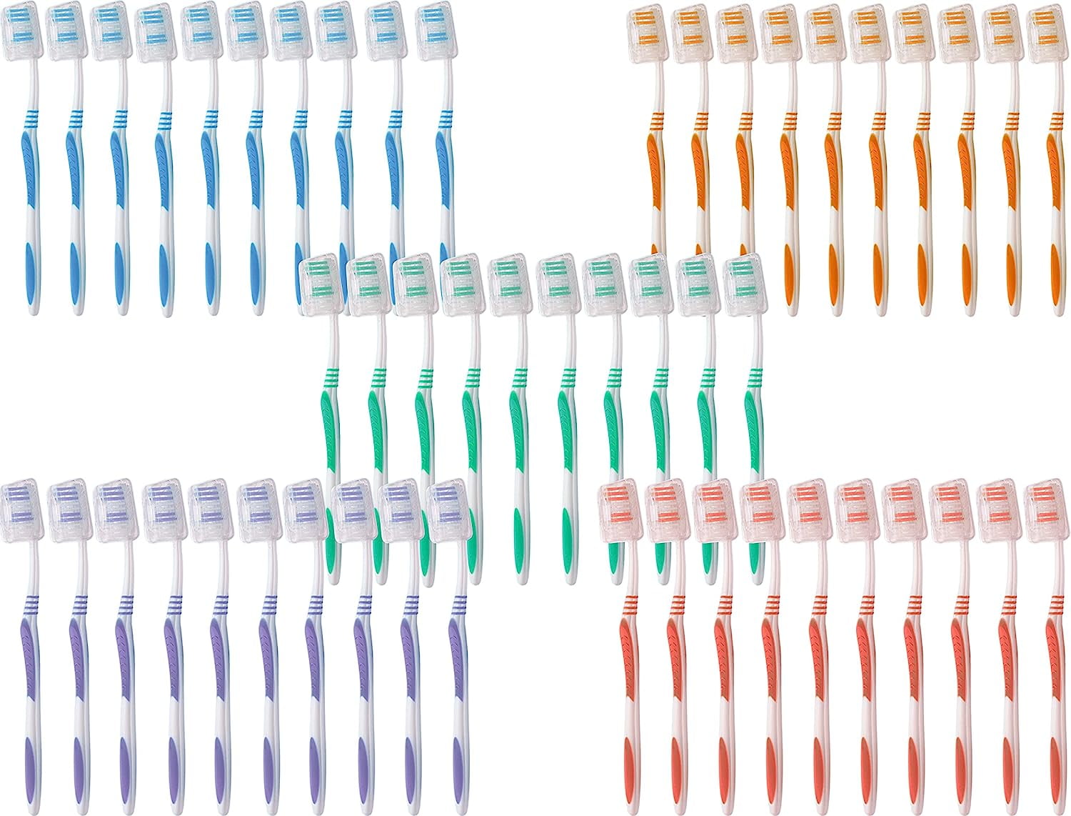 Urban Essentials Bulk Toothbrush Pack with Covers Individually