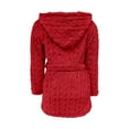 thumbnail image 7 of Horkkom House Robes for Women Fleece Fuzzy Short Bathrobe Soft Comfy Shower Robe with Hood Strap L, 7 of 7